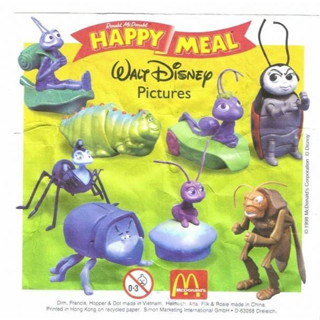 มือ 2 สภาพดี A BUGS LIFE - MCDONALD HAPPY MEAL FIGURES