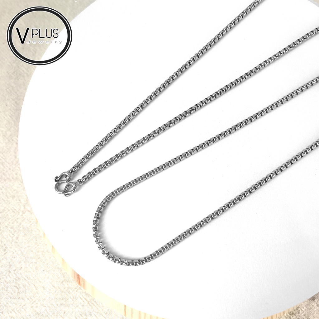 สร้อยคอ สร้อยคอสแตนเลสแท้ เกรด 304 ลายผ่าหวาย ขนาด 3.0 mm. สร้อยพระ ไม่ลอก ไม่ดำ ใส่อาบน้ำได้เลย ราคา ถูกที่สุด ดีลบีเคเค แกลเลอรีภาพที่ 7
