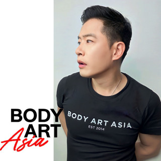 เสื้อยืด Body Art Asia สีดำคอกลม Ultra Light Cotton(เบา) 100% Cotton No.32