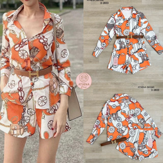 Athena Set3 ชิ้น เสื้อ+กางเกง+เข็มขัด(*เช็คสต๊อกก่อนกดสั่ง)