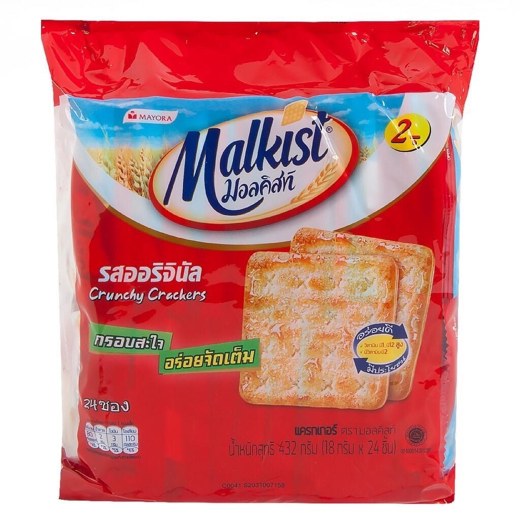 ❗ค่าส่งถูก❗Malkist มอลคิสท์ รสออริจินัส ห่อแดง มอลคิสต์ แครกเกอร์ 24 ชิ้น 336 กรัม