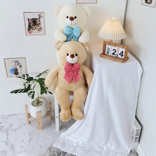 ตุ๊กตาหมีผ้าขนหนู ตุ๊กตาหมี ขนาด 65 cm. พร้อมผ้าขนหนู ขนาด 60x120 cm. ของขวัญ ตุ๊กตาของขวัญวันเกิด l Smileylife shop