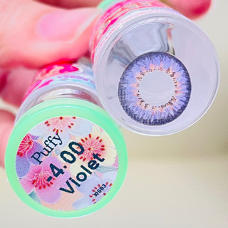 New ** Puffy Violet สีม่วง ทรีโทน 3tone บิ๊กอาย โทนฝรั่ง Pretty Doll Contact Lens Bigeyes คอนแทคเลนส์ สายตาสั้น ค่าสายตา