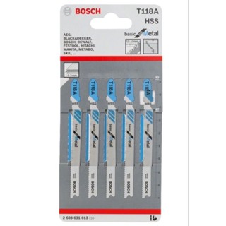 BOSCH​ T118A​ ใบเลื่อยจิ๊กซอว์ เลื่อยเหล็ก *ของแท้*