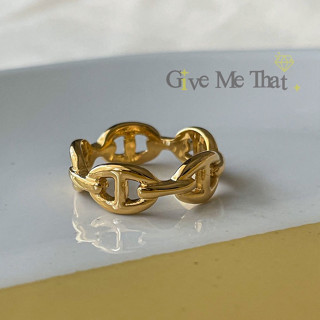 แหวน แหวนสแตนเลสแท้ แหวนมินิมอล แหวนminimal เครื่องประดับแหวน แหวนแฟชั่น Chain Ring - Givemethat