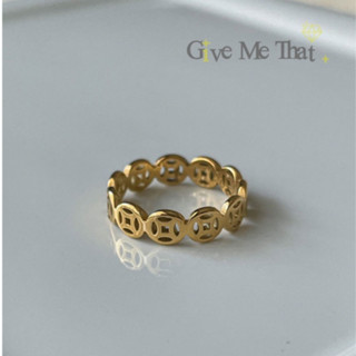 แหวน แหวนสแตนเลสแท้ แหวนมินิมอล แหวนminimal เครื่องประดับแหวน แหวนแฟชั่น Stencil Ring - Givemethat