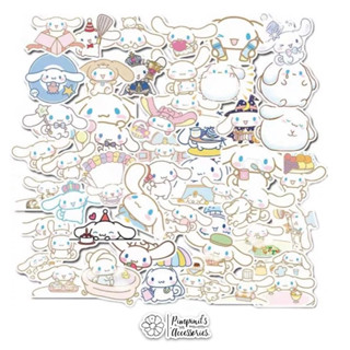 ʕ •ᴥ•ʔ ✿ พร้อมส่ง : สติ๊กเกอร์กันน้ำลายซินามอโรล ซานริโอ้ | Cinnamoroll - Sanrio Waterproof Decoration Sticker Set