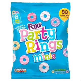 Foxs Party Rings Minis มินิไอซ์ริงบิสกิต น้ำหนัก 126 กรัม BBF. 04/11/23