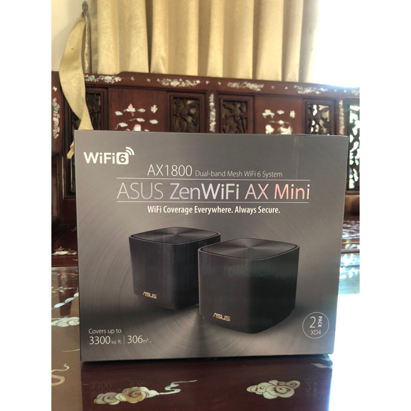 ตัวขยายสัญญาณ WiFi  (มือสอง)  ของแท้จาก Asus รุ่น ZenWiFi AX mini (XD4) AX1800 Pack2