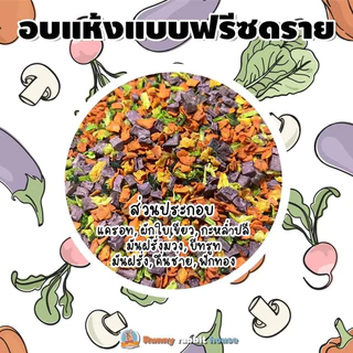 ผักรวมอบแห้งฟรีซดราย ไซส์ใหญ่สุดคุ้ม อาหารเสริมสำหรับสัตว์ฟันแทะ กระต่าย แก๊สบี้ ชินชิลล่า