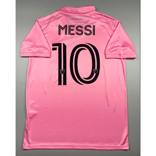 เสื้อบอล แฟนบอล ไมอามี่ เหย้า สีชมพู 2023-24 Inter Miami Home Pink 10 MESSI