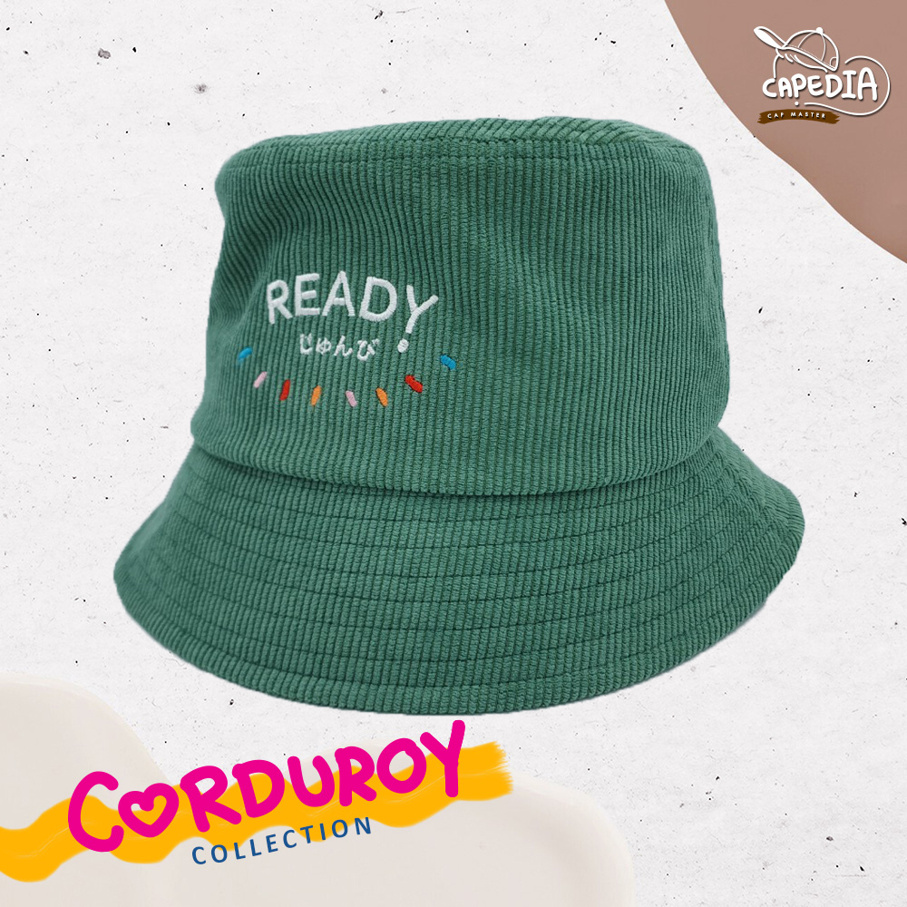 READY BUCKET HAT - หมวกบัคเกต น่ารัก ผ้าลูกฟูก [มี 5 สี ] ทรงปีกหุบๆ น่ารักมากๆ แบบใหม่ล่าสุด - Capedia