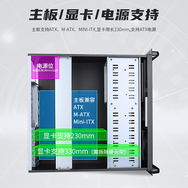 เคส แร็ค 4U 4U450 DX4450B E-ATX ATX M-ATX ITX RACK CHASSIS SERVER CASE COMPUTER WORKSTATION COMWORK