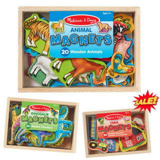 [20ชิ้น] แม่เหล็กรูปสัตว์ ไดโน ฟาร์ม ตัวอักษร &amp; ตัวเลข  Melissa &amp; Doug Wooden Magnets รีวิวดีใน Amazon USA แม่เหล็กทั้งตัว 20 ชิ้น ติดตู้เย็น ติดกระดาน หลากรุ่น 475/476/9279/448/449