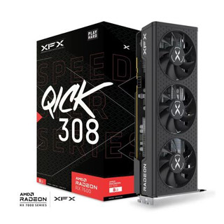 VGA (การ์ดจอ) XFX QICK 308 AMD Radeon RX 7600 Black Edition 8GB GDDR6 (RX-76PQICKBY)