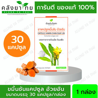 ยาแคปซูลขมิ้นชัน 30 แคปซูล อ้วยอันโอสถ / Herbal One