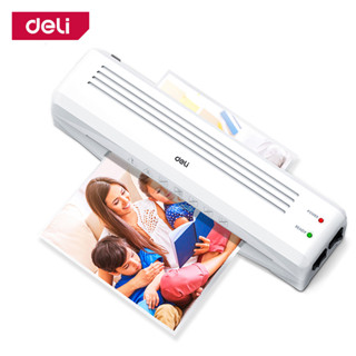 Deli เครื่องเคลือบบัตร เครื่องเคลือบ A4 A3 ที่เคลือบเอกสาร ที่เคลือบกระดาษ 320 มม./นาที Laminator