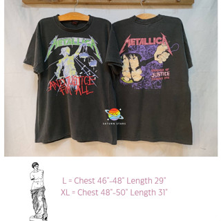 เสื้อยืดฟอก Bio - Metallica And Justice for All (ป้าย Metallica)