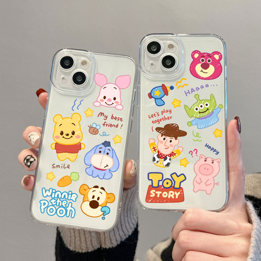 เคสโทรศัพท์มือถือ ซิลิโคนนิ่ม TPU ใส ลายการ์ตู สําหรับ Samsung A14 A24 A54 A34 A23 A53 A13 4G 5G A22 A02 A02S A03 A03S