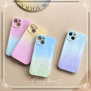 เคสไอโฟน iphone 11 14 Pro Max เรียบง่าย ไล่ระดับ ไฮโซ ขอบเต็ม ป้องกันการตก เคส iphone 12 13 Pro Case for iPhone