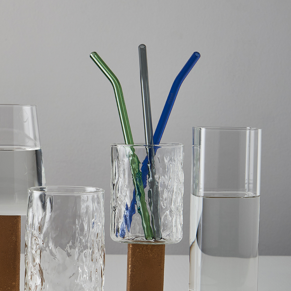 POSH หลอดโบโรซิลิเกตสีสันสดใส  - GLASS STRAW SET WITH 1PC BRUSH - รูปที่ 2