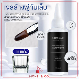 พร้อมส่ง น้ำยาล้างแปรง น้ำยาล้างพู่กัน สูตรเจลน้ำ ช่วยถนอมขนแปรงให้นุ่ม ล้างสะอาดหมดจด แถมแก้วล้างแปรง ขนาด 60ml