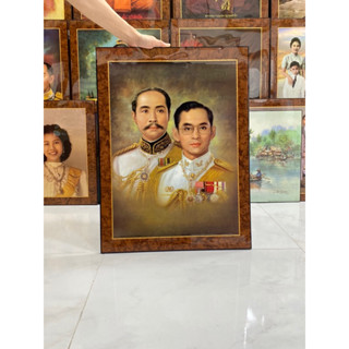 กรอบรูปวิทยาศาสตร์ ร.5  ร.9 ชุดขาว  18x24 นิ้ว รูปพร้อมกรอบ