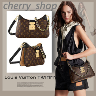 💯 LV TWINNY Bag Louis Vuitton กระเป๋าสะพายข้างผู้หญิง/กระเป๋าร่อซู้ล New M46659