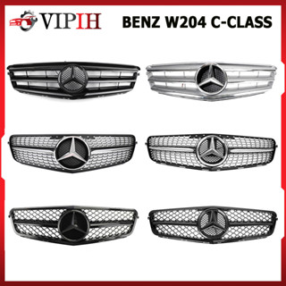 กระจังหน้า Mercedes-Benz W204 C-Class C180 C200 C230 C260 C300 C350 08-14 พร้อมโลโก้