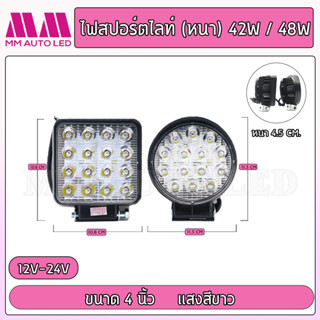 ไฟสปอร์ตไลท์(หนา)42w/48w แสงขาว (1ชิ้น/กล่อง)