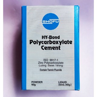 SHOFU HY-BOND Polycarboxylate Cement (powder60g+LIquid33ml(40g) )exp04/2026