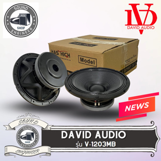 🔥ราคาส่ง🔥ดอกลำโพงพีเอ 12นิ้ว ยี่ห้อ DAVID AUDIO รุ่น V-1203MB กำลังขับ 300วัตต์ ความต้าน 8 โอห์ม อะไหล่ดอกลำโพงกลางแจ้ง