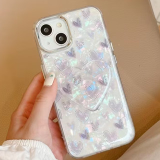 💲คูปองเคลม💲เคสไอโฟน case for iphone 11 12 หัวใจลายเปลือกหอย เคส 14 13 12 11 pro max กันกระแทกทนทาน รูปหัวใจ