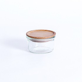 WECK - MOLD JAR 165 ML W/WM ขวดแก้วพร้อมฝาไม้ (WE-976WL/M)