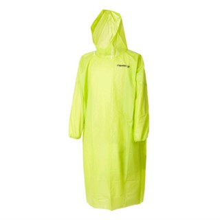 Decathlon ดีแคทลอน เสื้อปอนโชกันน้ำสำหรับใส่ตกปลา รุ่น Pocket Poncho (สีเขียวสะท้อนแสง) เสื้อคลุมกันฝน เสื้อกันฝน