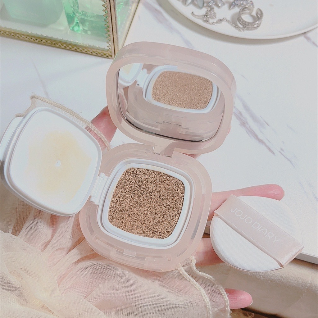 M338 JOJO DIARY คุชชั่นรองพื้น คุมมัน ปกปิด ผิวชุ่มชื้น กันน้ำ กันเหงื่อ เนื้อเบาบาง รูปที่ 2