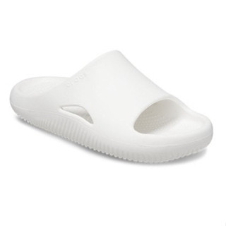 [ลิขสิทธิ์แท้] CROCS รุ่นใหม่ นุ่มมาก Mellow Slide -White ทรงยอดฮิต นุ่มมากๆ รองเท้า คร็อคส์ แท้ ได้ทั้งชายหญิง