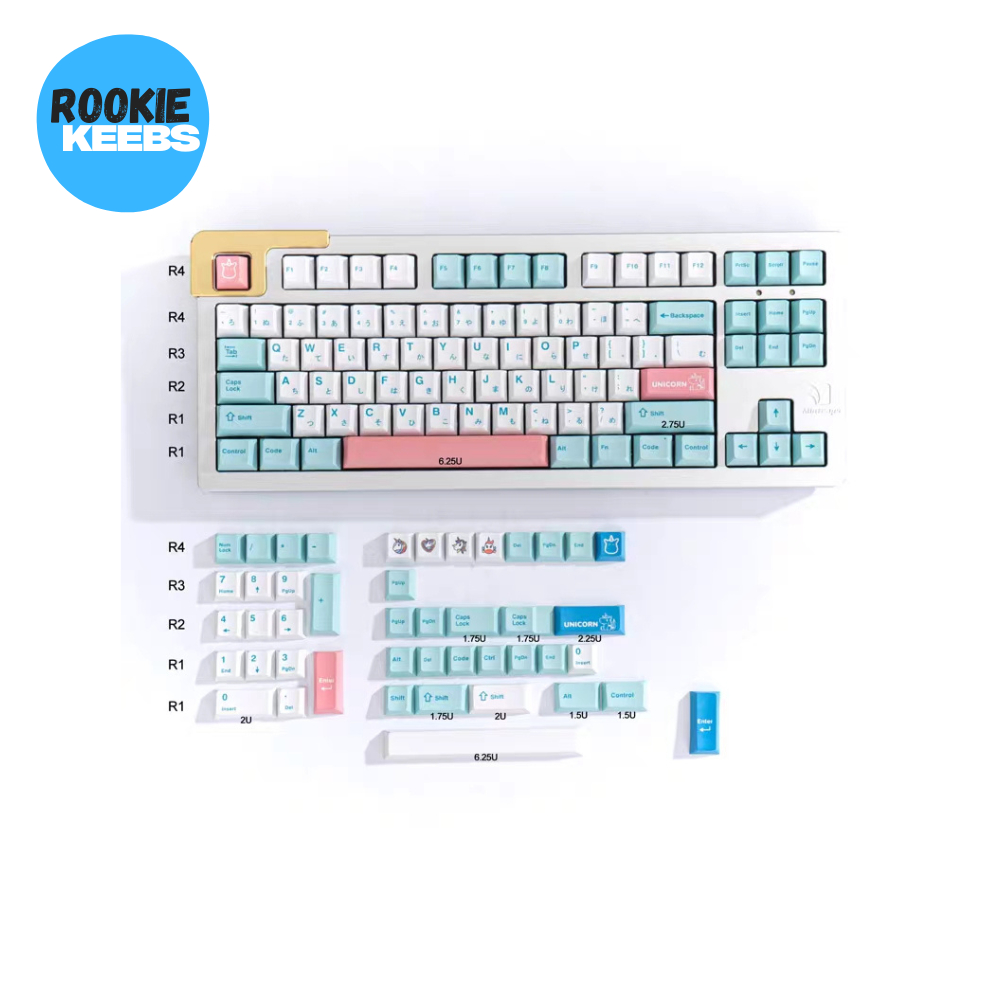(พร้อมส่งจากไทย)Unicorn PBT Cherry Profile Keycap Set
