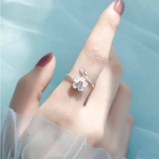 แหวน แหวนแฟชั่น ❤ Sakura Cherry Blossom 925 Sterling Silver สเตอริ่ง ปรับขนาดได้ ซากุระ มินิมอล ring minimal