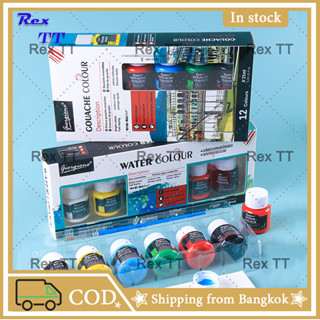 Rex TT Watercolor acrylic gouache glass textile advertising pigment set box 25ml painted graffiti paint