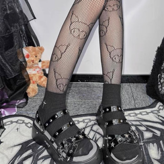 🔥Sale🔥ถุงน่องลายคุโรมิ Socks Tights Gothic พร้อมส่ง