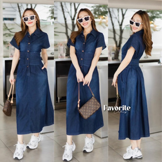 🌈🌿🌺🌼🌸💙🇰🇷 Jeans Printex Zip Maxi Dress Shirt Short Sleeve