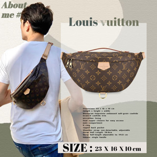 👜หลุยส์ วิตตอง👜 Louis Vuitton BUMBAG กระเป๋าคาดเอวสำหรับผู้หญิง LV กระเป๋าคาดเอวผู้ชาย กระเป๋าคาดอก สไตล์คลาสสิก