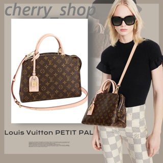🍒หลุยส์วิตตอง Louis Vuitton PETIT PALAIS handbag ผู้หญิง กระเป๋าถือ LV tote bag🍒