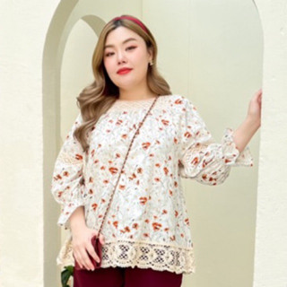 เสื้อสาวอวบ//มีอกถึง52”//DaisyTop//OrangeDaisy