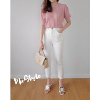 Bibi jeans เพียง 550.- ยีนส์ขาวสไตล์ korean เก็บทรงสวยปั๊วะ ผ้ายืดหยุ่นดี เอวสูง ขาเต่อ ทรงเข้ารูป แมชง่ายค่ะ