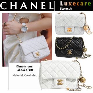 ชาแนล👜Chanel Fang Fatty Golden Ball Chain Flip Shoulder Bag สุภาพสตรี/คลัทช์/กระเป๋าชาแนล