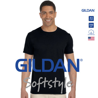 GILDAN® ซอฟสไตล์ เสื้อยืดแขนสั้น - ดำ 36C