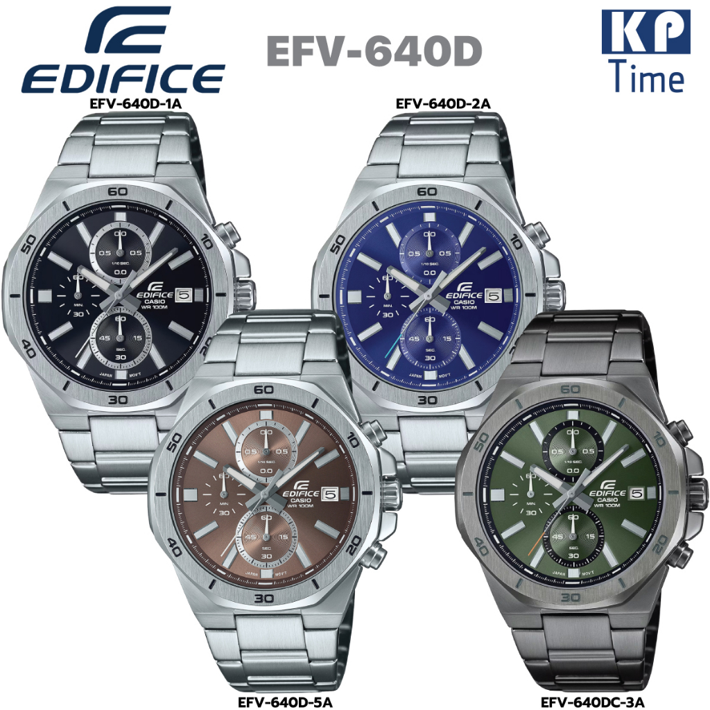 Casio Edifice นาฬิกาข้อมือผู้ชาย สายสแตนเลส รุ่น EFV-640D ของแท้ประกันศูนย์ CMG