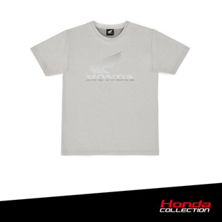 [Collection 2023]  HONDA T-SHIRT LIGHT GRAY  เสื้อยืด HONDA สีเทาอ่อน